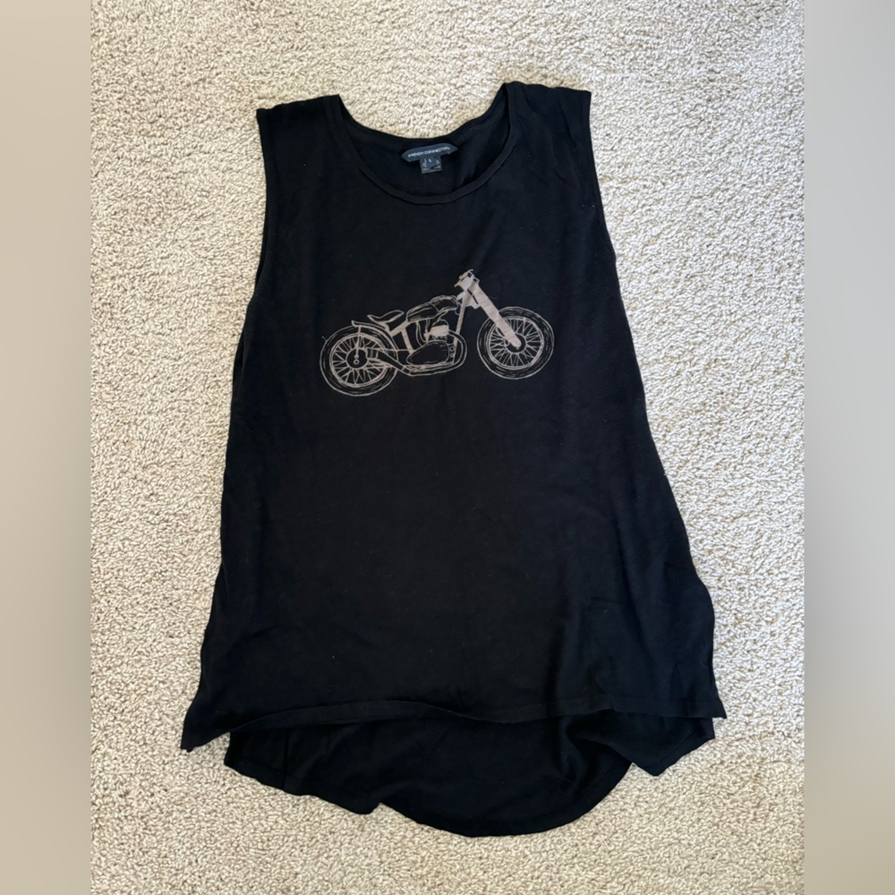 French Connection Motorcycle Graphic Tee Tank